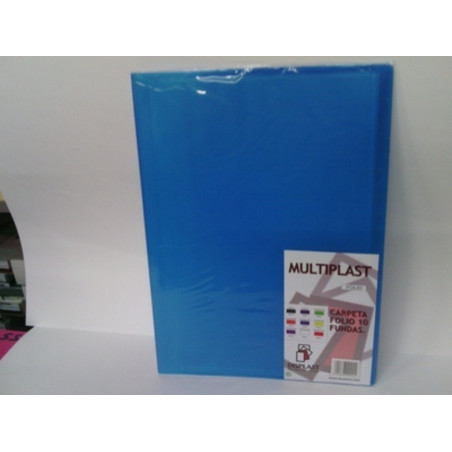 CARPETA ESCAPARATE FL MULTIPLAST 10F OPACO AZUL 9001 DISPLAST