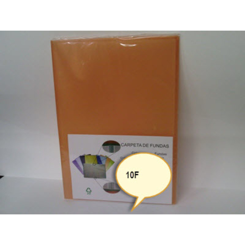 CARPETA ESCAPARATE FL MULTIPLAST 10F TRANSPARENTE NARANJA 9003 DISPLAST