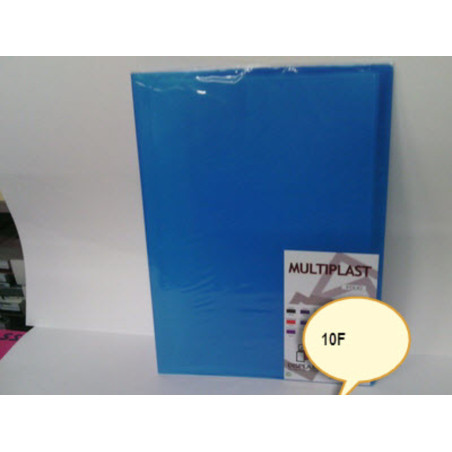 CARPETA ESCAPARATE FL MULTIPLAST 10F TRANSPARENTE AZUL 9004 DISPLAST