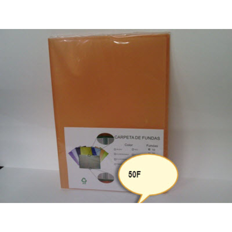 CARPETA ESCAPARATE FL MULTIPLAST 50F TRANSPARENTE NARANJA 9035 DISPLAST