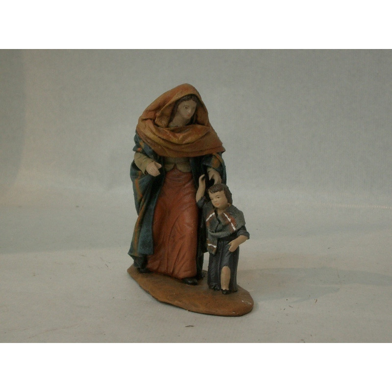 PASTORA LIENZADA C/NIÑO 21CM 704 ^