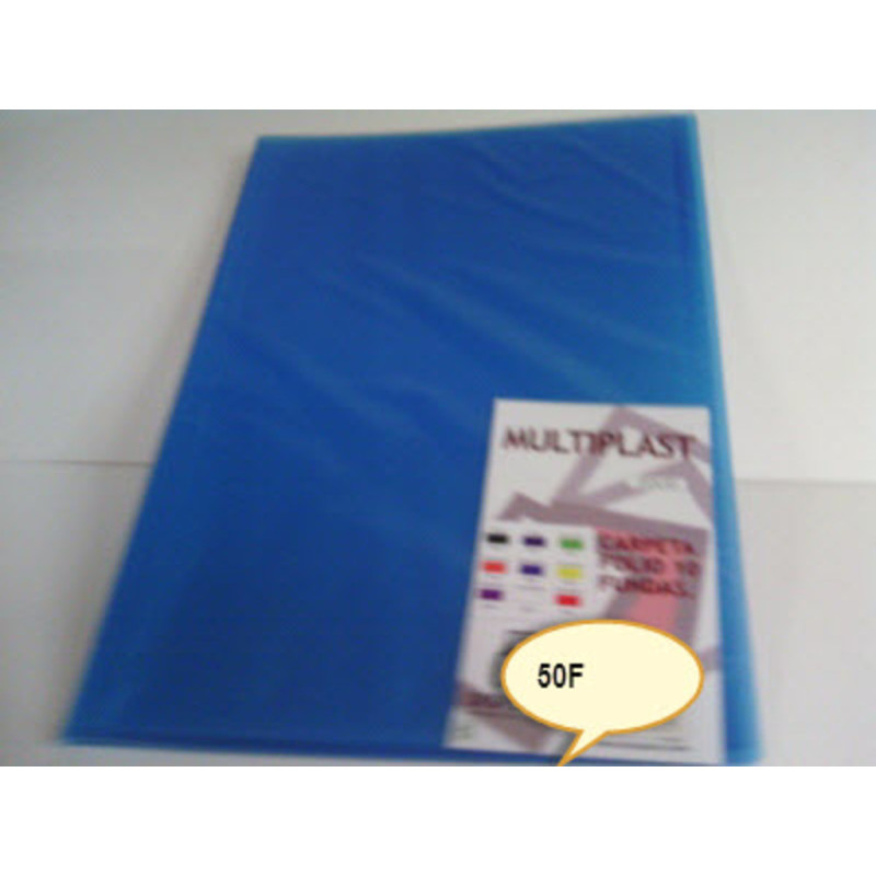 CARPETA ESCAPARATE FL MULTIPLAST 50F TRANSPARENTE AZUL 9036 DISPLAST
