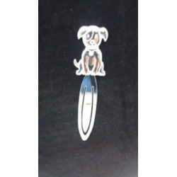 PUNTO LIBRO METAL CROMADO C/CRISTALES PERRO ABAIMPORT 53783 ^