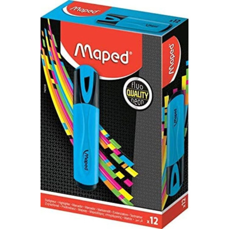 MARCD.FLUOR MAPED FLUO PEPS COLOR AZUL CAJA 12U 742530