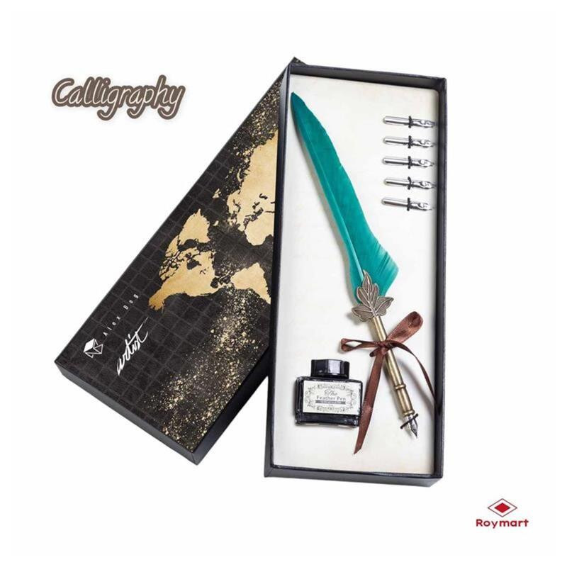 PLUMA CALIGRAFICA C/6 PUNTAS ESTUCHE ALEX BOG AB-0250