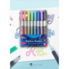 ROTULADOR BICOLOR BORDE PLATA BLISTER 8U ALEX BOG OUTLINE PEN AB-0380