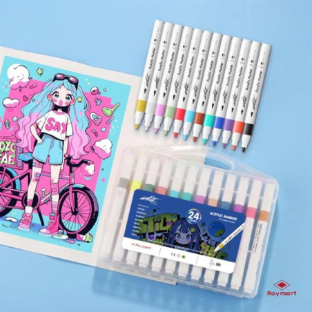 ESTUCHE MALETIN ACRILICOS PRIME PRICE 24 COLORES ALEX BOG AB-0691