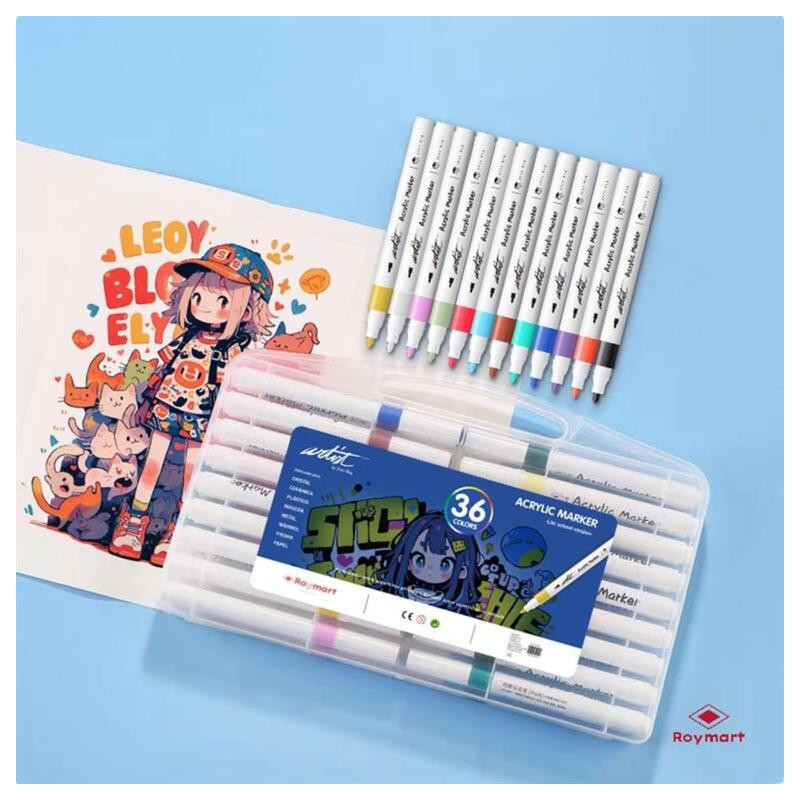 ESTUCHE MALETIN ACRILICOS PRIME PRICE 36 COLORES ALEX BOG AB-0692