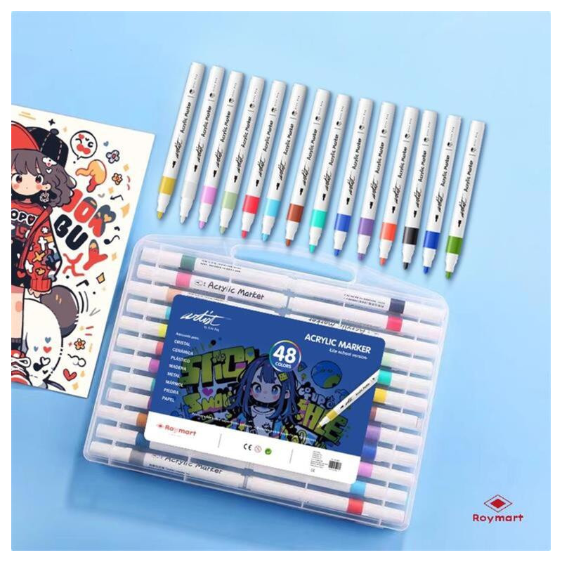 ESTUCHE MALETIN ACRILICOS PRIME PRICE 48 COLORES ALEX BOG AB-0693