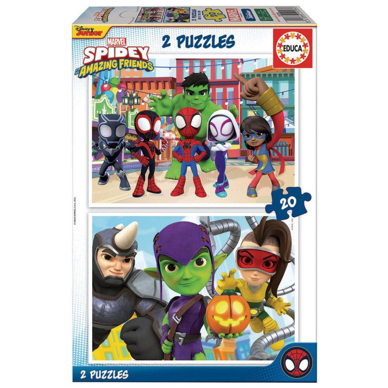 2 PUZZLES DE 20 PIEZAS SPIDEY "TEAM UP" SAFTA23 ENERO 19296