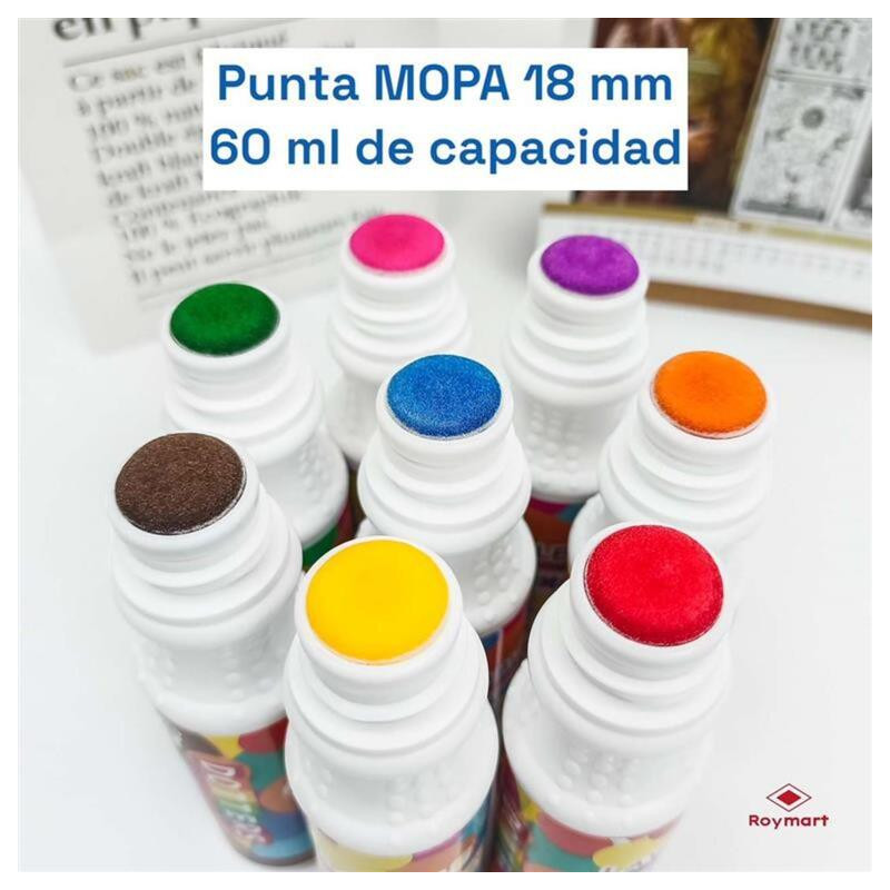 ROTULADOR PUNTA MOPA ALEX BOG 8 COLORES SURTIDOS AB-0880 UNIDAD