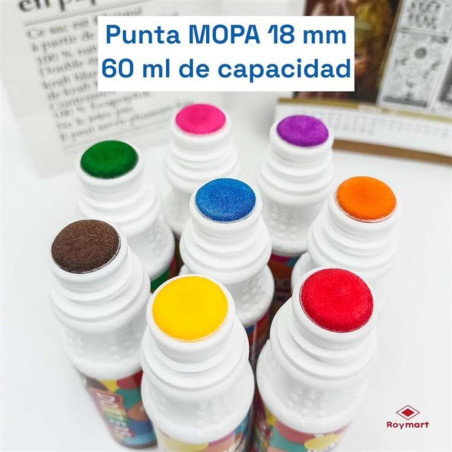 ROTULADOR PUNTA MOPA ALEX BOG 8 COLORES SURTIDOS AB-0880 UNIDAD