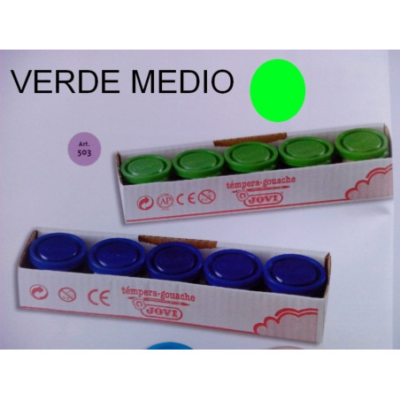 TEMPERA JOVI GOUACHE 40ML VERDE MEDIO C/5U