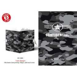 DIARIO A5 168H.C/CANDADO CONFIDENTIAL GREY ALEX BOG HS-1089