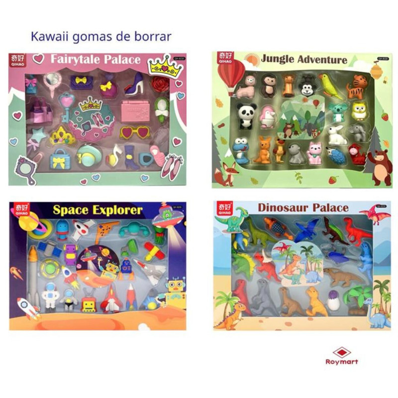SET GOMA DE BORRAR ALEX BOG QIHAO SURTIDOS 4 MODELOS KG-8220