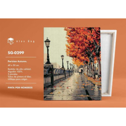 LIENZO ALEX BOG PINTAR POR NUMEROS 40*50 PASEO CON FAROLAS SG-0299