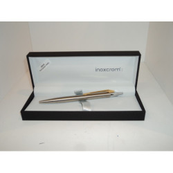 BOLIGRAFO INOXCROM PURE ACERO METAL ORO