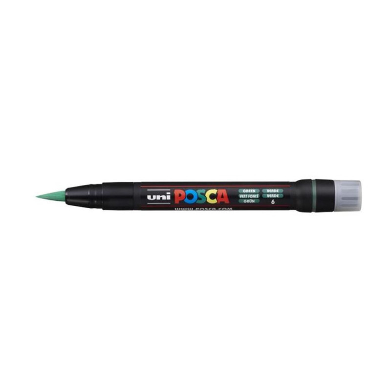 MARCADOR UNI-BALL POSCA PCF-350 PUNTA PINCEL VERDE -6- 146621000