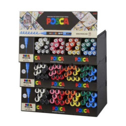 EXPOSITOR UNI POSCA SURTIDO 112 PIEZAS 182634845