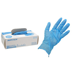 GUANTES JUPITER NITRILO AZUL S/P CAJA 100UDS T-9 POESSA