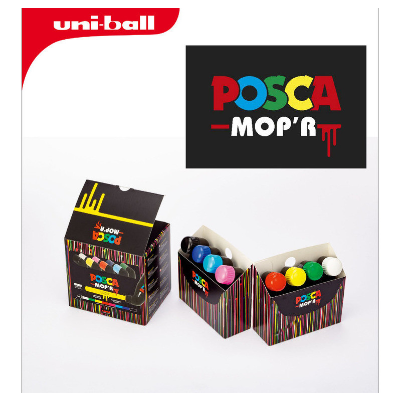 MARCADOR UNI-BALL POSCA PCM-22/8C PUNTA ESPONJA SURTIDO SET 8 COLORES 285676000