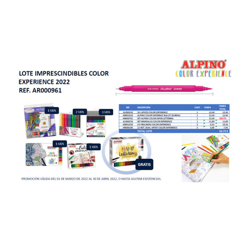 LOTE ALPINO IMPRESCINDIBLES COLOR EXPERIENCE 2022 9 PZAS AR000961