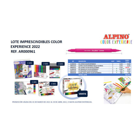 LOTE ALPINO IMPRESCINDIBLES COLOR EXPERIENCE 2022 9 PZAS AR000961