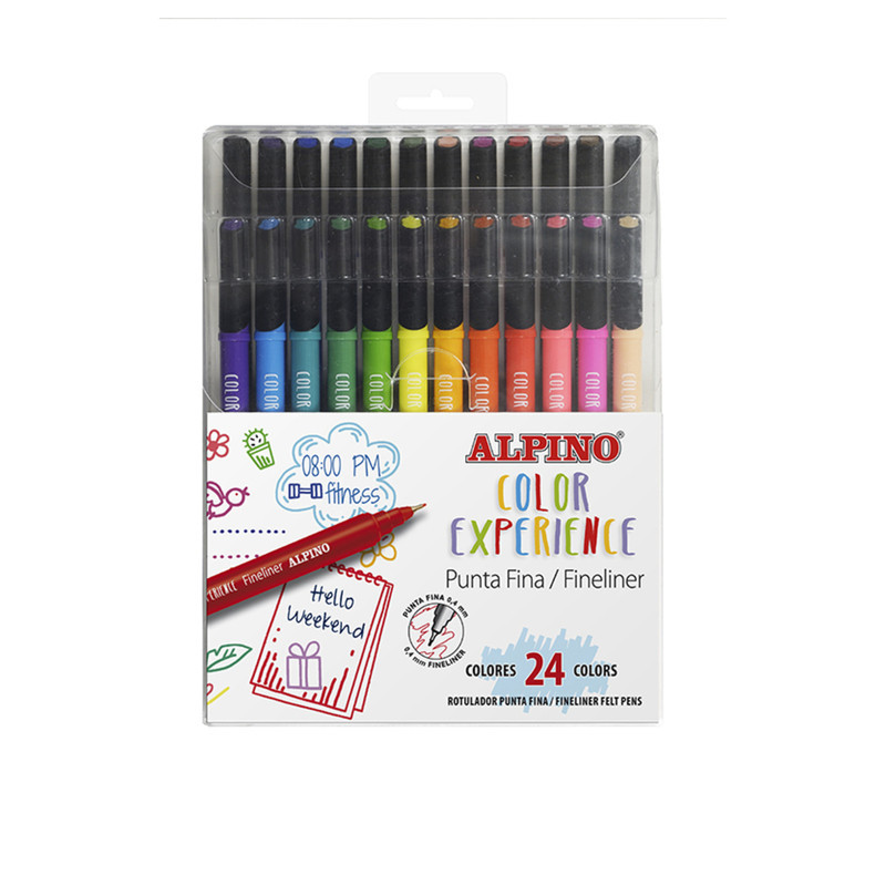 ROTULADOR ALPINO COLOR EXPERIENCE FINELINER 24 COLORES AR001039 UNIDAD