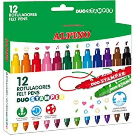 ROTULADOR ALPINO STAMPER 12 FIGURAS AR001059