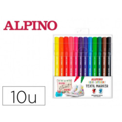 ROTULADOR ALPINO COLOR EXPERIENCE TEXTIL MARKER C/10U COLORES SURTIDOS AR001089