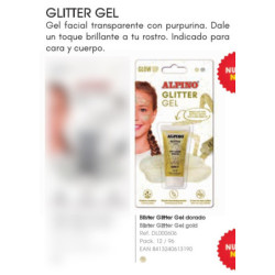MAQUILLAJE ALPINO GLOW UP METALLIC GLITTER GEL ORO DL000606