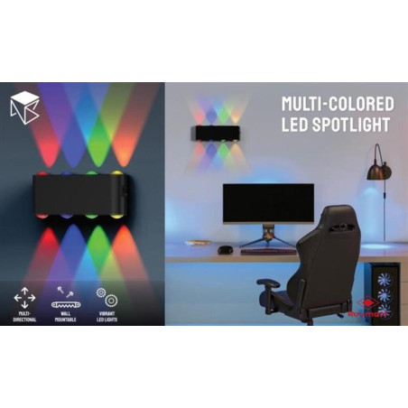 PROYECTOR LED 8 LUCES PARA PARED MULTI COLORES ALEX BOG NH-379