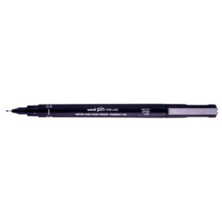 ROTULADOR UNI-BALL CALIBRADO 0.6 UNI-PIN 06-200 NEGRO C/10U