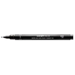 ROTULADOR UNI-BALL CALIBRADO 0.8 UNI-PIN 08-200 NEGRO C/10U