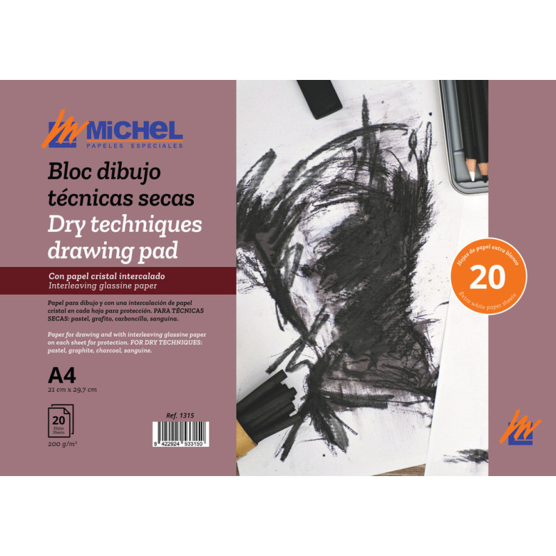 BLOC DIBUJO MCH A-4 TECNICAS SECAS 200G 20H 1315