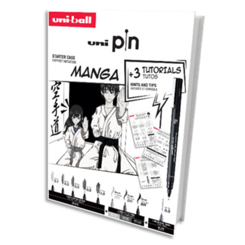 ROTULADOR UNI-BALL UNI PIN SURTIDO KIT MANGA 8U + PORTAMINAS 302422029