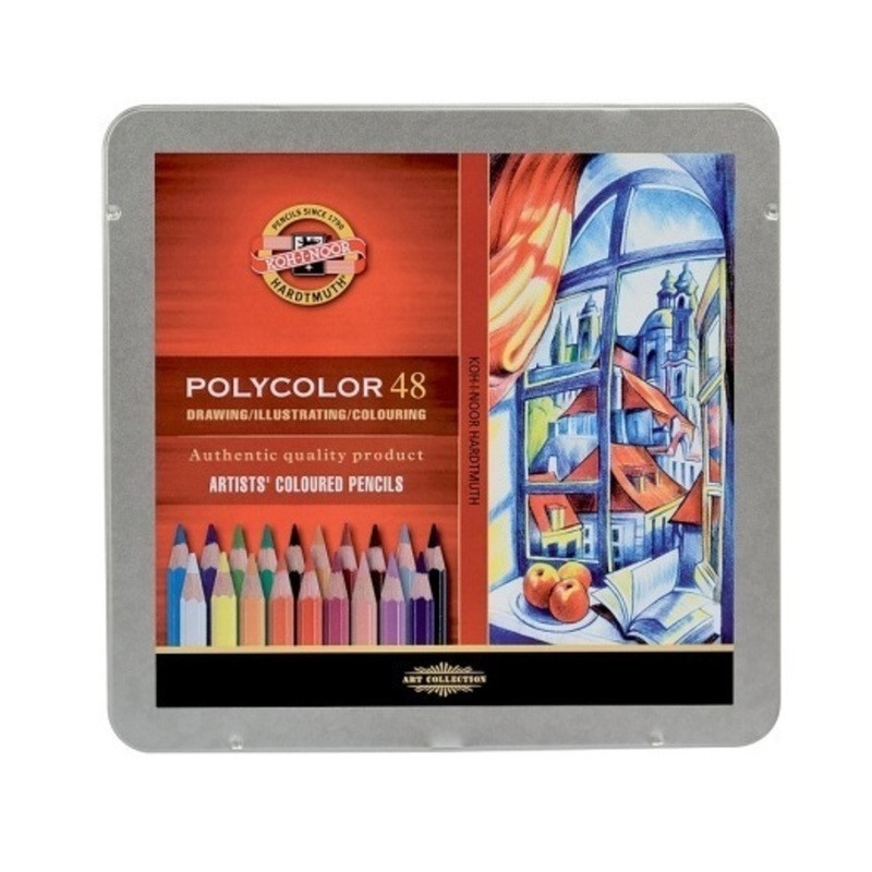 LAPIZ KOH-I-NOOR MADERA ESTUCHE METAL 48C POLYCOLOR 3826 MCH