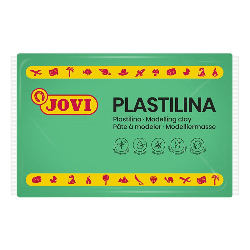 PLASTILINA CJ.15u. 350G VERDE CLARO JOVI 7210