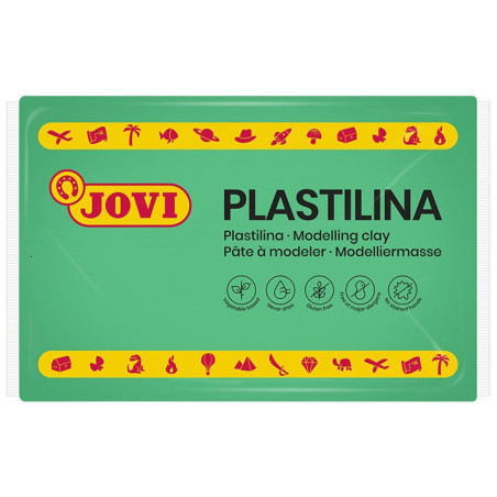 PLASTILINA CJ.15u. 350G VERDE CLARO JOVI 7210