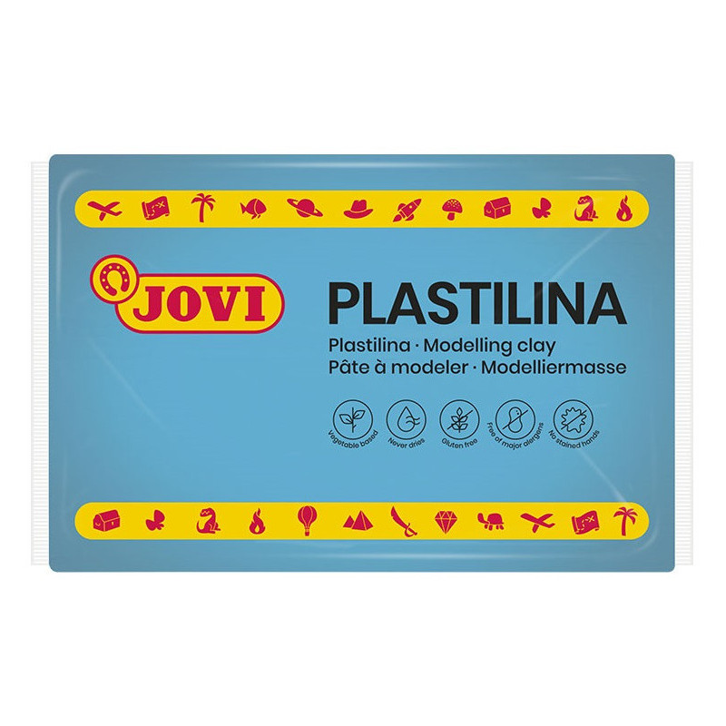 PLASTILINA CJ.15u. 350G AZUL CLARO JOVI 7212