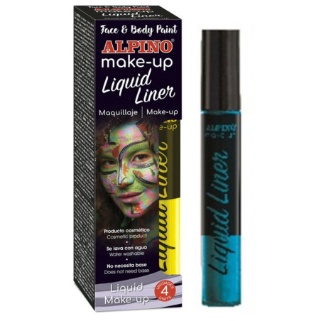 ESTUCHE 4 UNID. MAQUILLAJE ALPINO LIQUID LINER, AZUL, 6 GRS. DL000207