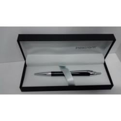 BOLIGRAFO INOXCROM PURE ACERO DIPLOMAT NEGRO BRILLANTE 10838