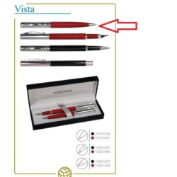 BOLIGRAFO INOXCROM VISTA ROJO C/ESTUCHE 10151051