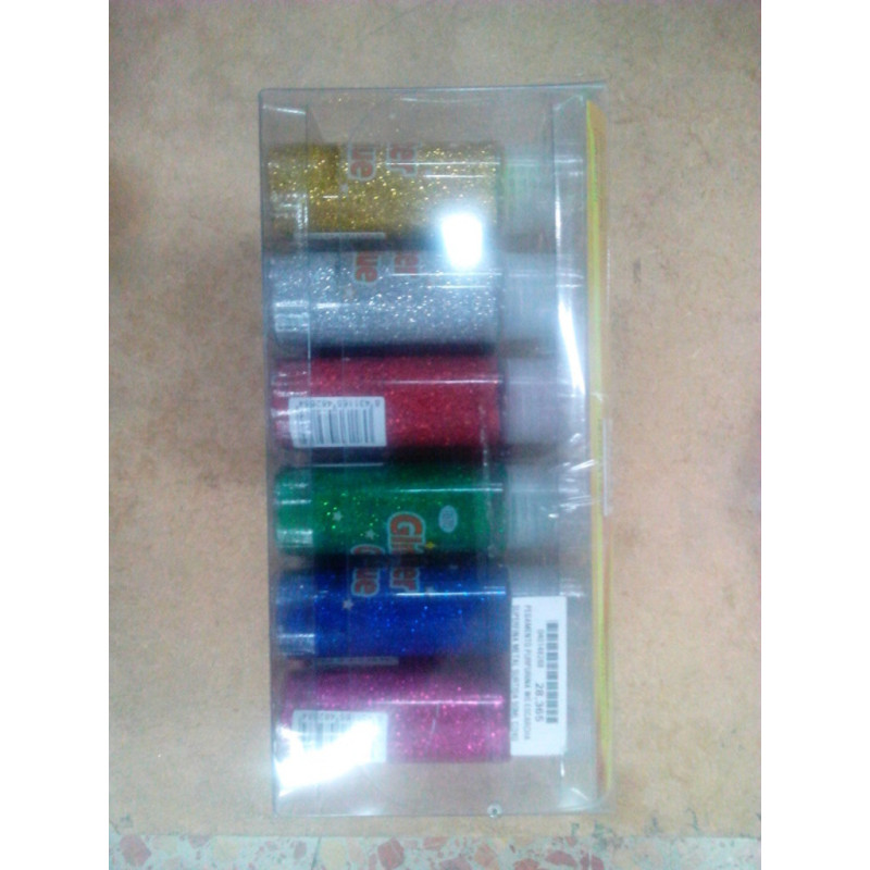 PEGAMENTO PURPURINA WG ESCARCHA SUPERFINA METAL SURTIDA 50ML C/24U 48260