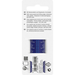 REGLA FABER-CASTELL 15CM AMBIDEXTRO AZUL-NEGRO SERIE DOTS IRROMPIBLE 172115