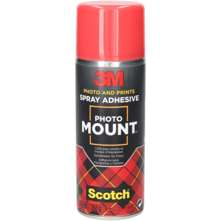PEGAMENTO SPRAY PHOTO MOUNT 3M 400ML ROJO