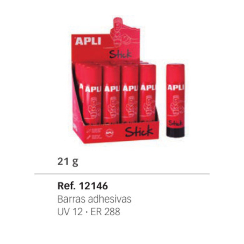 PEGAMENTO BARRA APLI 21G C/12U 12146