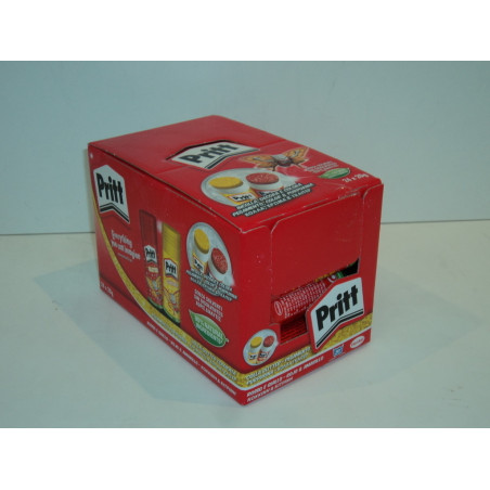 PEGAMENTO BARRA PRITT MEDIANO 20G GLITTER PURPURINA ORO/ROJO EXP 24U