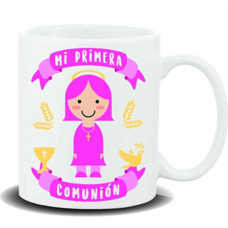 TAZA ALEX BOG CERAMICA MENSAJE MI PRIMERA COMUNION CHICA HL-450