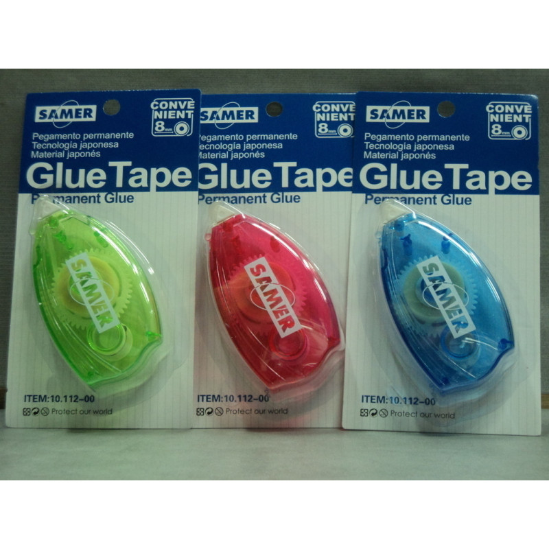 PEGAMENTO MAQUINA SAMER PERMANENTE 8MM UNIDAD 10.112-00  LEBER